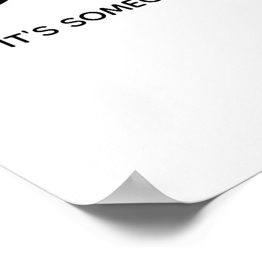 zwarte witte etenkap Het is iemands verjaardag Poster (Hoek)