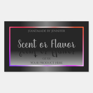 Zwarte witte etiketten met kleurrijke regenboog Li