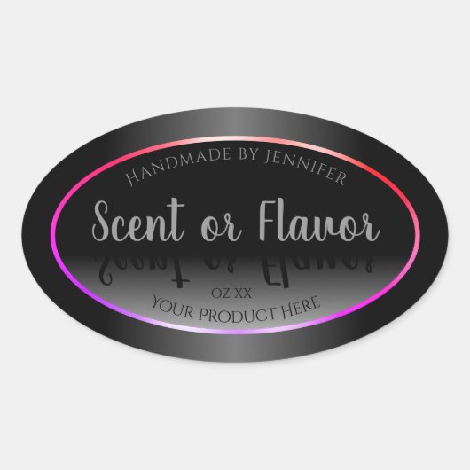 Zwarte witte etiketten met kleurrijke regenboog Li (Voorkant)