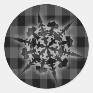 Zwarte witte feestdag kerstkaartjes Envelope zegel