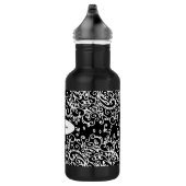 Zwarte witte flacon Water met naam Waterfles (Rechts)