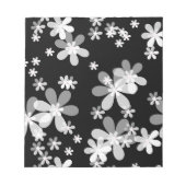 zwarte witte flora notitieblok (Voorkant)