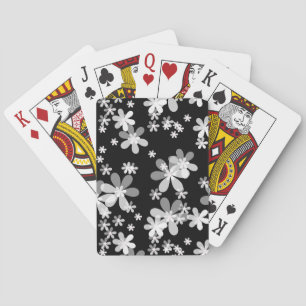 zwarte witte flora pokerkaarten