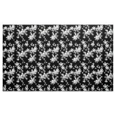 zwarte witte flora stof (Yard (91,4 cm))
