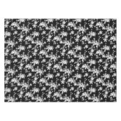 zwarte witte flora tafelkleed (Voorkant (Horizontaal))