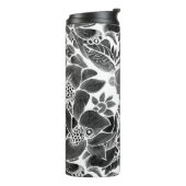 Zwarte witte flora thermosbeker (Gedraaid links)