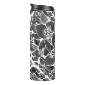 Zwarte witte flora thermosbeker (Geroteerd rechts)