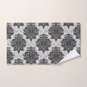 Zwarte-witte Floral Bad Handdoek (Handdoek)