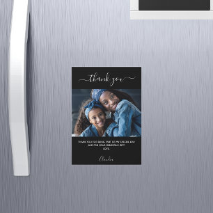 Zwarte witte foto bedankt magnet