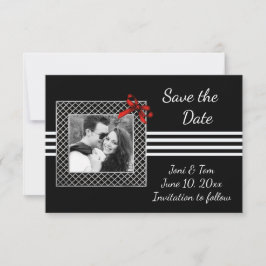 Zwarte witte foto Sla de datum op Save The Date