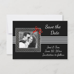 Zwarte witte foto Sla de datum op Save The Date
