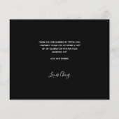 Zwarte witte foto verjaardag bedankt (Achterkant)