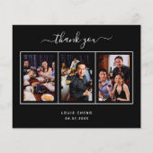 Zwarte witte foto verjaardag bedankt (Voorkant)