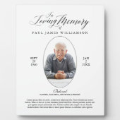 Zwarte/Witte Fotoherdenkingsdoos Liefdevolle Herin Fotoplaat (Voorkant)