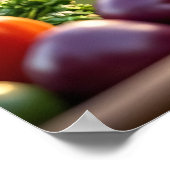 Zwarte witte Franse Bulldog Grill Chef Poster (Hoek)