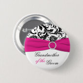 Zwarte, Witte, Fuchsiakleurig Grootmoeder van de Ronde Button 5,7 Cm (Voorkant /achterkant)