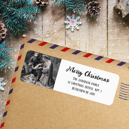 Zwarte Witte Geboorte Christelijke Katholieke Kers Etiket