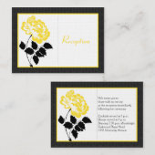 Zwarte, witte, gele pony op Linen Enclosure Kaart (Voorkant / Achterkant)