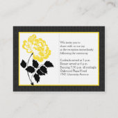 Zwarte, witte, gele pony op Linen Enclosure Kaart (Achterkant)