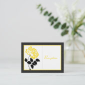 Zwarte, witte, gele pony op Linen Enclosure Kaart (Staand voorkant)