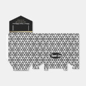 Zwarte witte geometrische sterren Dank je feestvre Bedankdoosjes (Uitgevouwen)