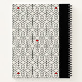 zwarte & witte geometrische trivia notitieboek (Achterkant)