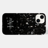 Zwarte witte glans Case-Mate iPhone case (Achterkant (horizontaal))