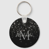 Zwarte witte glans sleutelhanger (Achterkant)