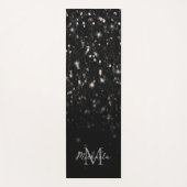 Zwarte witte glans yogamat (Voorkant)