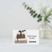 Zwarte witte gouden dozen visitekaartje (Staand voorkant)