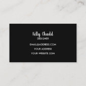 Zwarte witte gouden dozen visitekaartje (Achterkant)