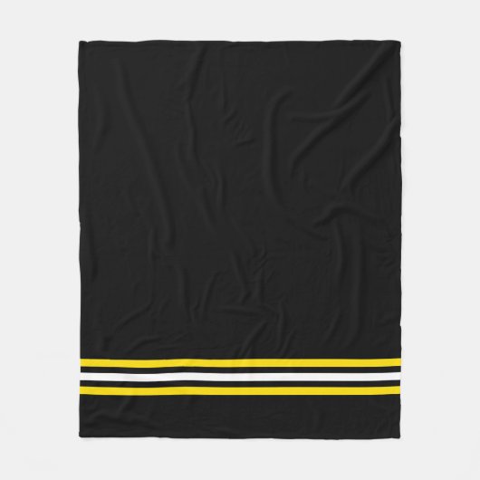 Zwarte witte gouden kleuren op school fleece deken (Voorkant)