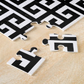 zwarte witte griekse sleutel legpuzzel (Zijkant)