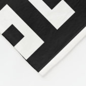 zwarte witte griekse sleuteldeken fleece deken (Hoek)