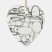 Zwarte witte grijze cirkels, digitale kunst van Ki Keramisch Ornament (Rechts)