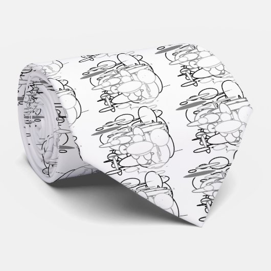 Zwarte witte grijze cirkels, digitale kunst van Ki Stropdas (Opgerold)