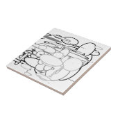 Zwarte witte grijze cirkels, digitale kunst van Ki Tegeltje (Zijkant)