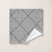 Zwarte witte groene hexagon Pattern Wath Towel Set Bad Handdoek (Wasdoekje)