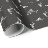 Zwarte witte haai Bone Gift Cadeaupapier (Rol Hoek)