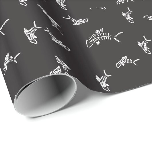 Zwarte witte haai Bone Gift Cadeaupapier (Rol Hoek)