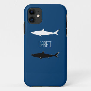 zwarte witte haaien op maat Case-Mate iPhone case