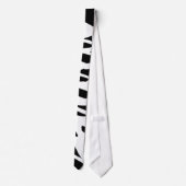 zwarte witte halloween rib skelet stropdas (Achterkant)