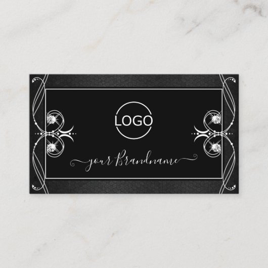   zwarte witte handbesproeiingsjuwelen toevoegen L Visitekaartje (Voorkant)