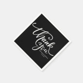 Zwarte & Witte Handje met briefjes Bedankt Servetten (Hoek)