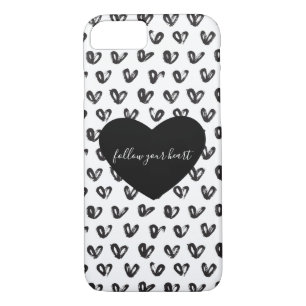 Zwarte witte harten Case-Mate iPhone case