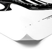 Zwarte & Witte Heksbenenspruiten Grillerige Hallow Poster (Hoek)