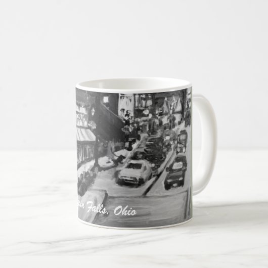 Zwarte & Witte het Schilderen van Ohio van de Koffiemok (Voorkant rechts)
