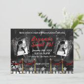 Zwarte witte Hollywood-rode loper foto uit het ver Kaart (Staand voorkant)