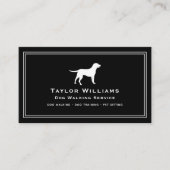 Zwarte Witte Hond Walker Puppy Trainer Huisdier Zi Visitekaartje (Voorkant)