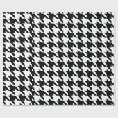 zwarte witte houndstooth cadeaupapier (Vlak)